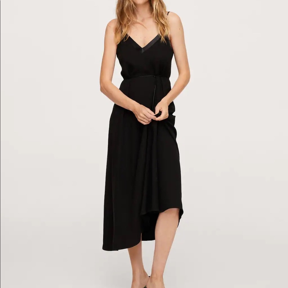 Mango Black Midi Dress